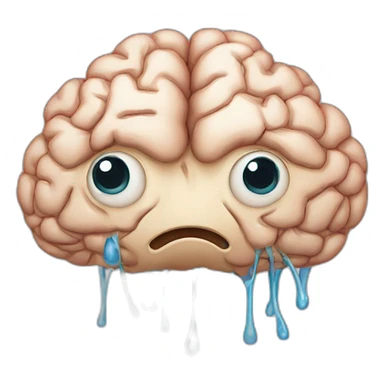 Crying brain cell  sticker