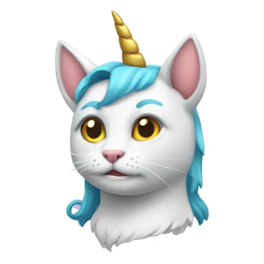 gato unicornio sticker