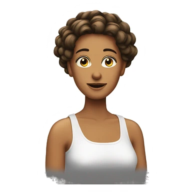 signore con i capelli lunghi sticker