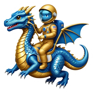 Astronaut riding dragon sticker