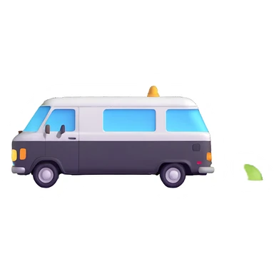 van on the road sticker