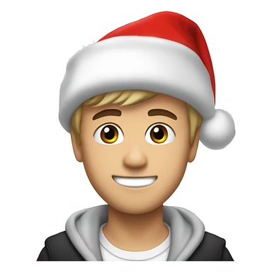 justin bieber with santa hat sticker