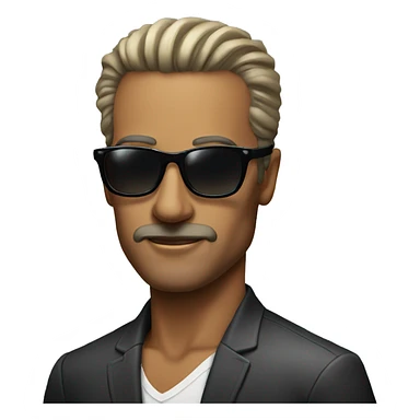portrait of a stylish man with sunglasses sticker