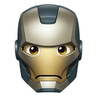 sad iron man without mask sticker