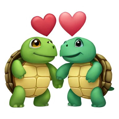 Turtles in love sticker