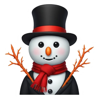Red snowman sticker