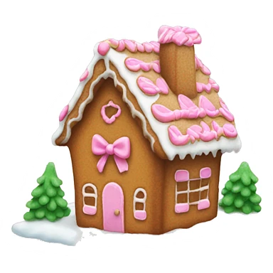 Gingerbread house with a pink bow  sticker