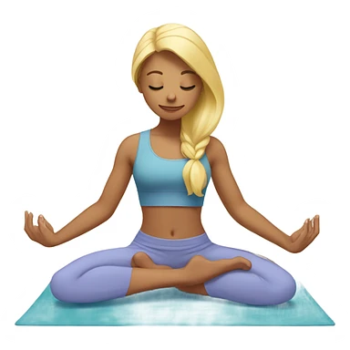 Blond girl doing yoga sticker