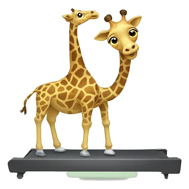 a giraffe making pilates sticker