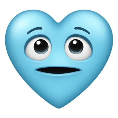 Baby blue heart sticker