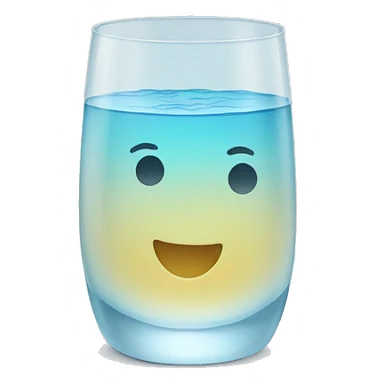 clear water in glass sticker