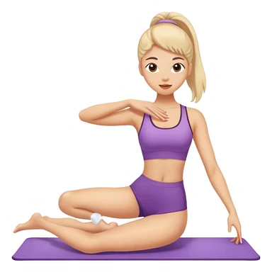 Girl doing Pilates sticker
