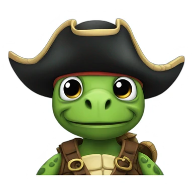 turtle pirate sticker