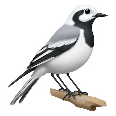 White wagtail sticker