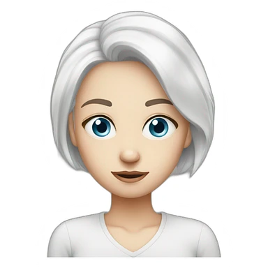 Mother worried blue-eyes white-short-hair middled-aged White techy sticker