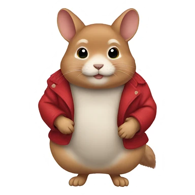 Red chinchilla coat sticker