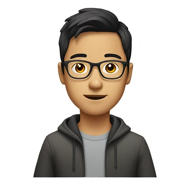 young-asian-man-with-glasses sticker