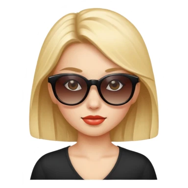 Girl with sunglasses sticker