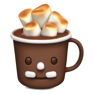 Hot chocolate with toasted marshmallows on top sticker