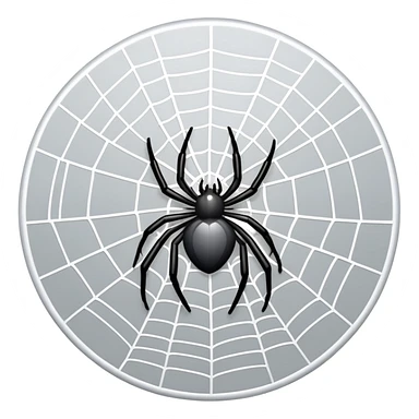 light grey spider web with no spider sticker