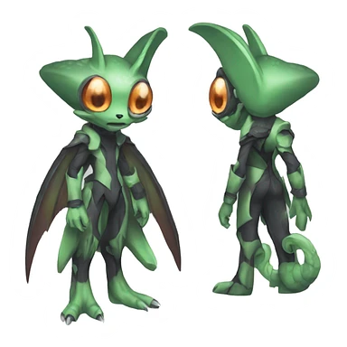 cute cool edgy sharp eldritch alien Digimon-Fakemon-animal full body sticker
