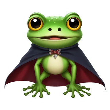 vampire frog with cape and fangs sticker