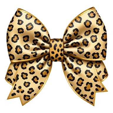leopard print bow sticker