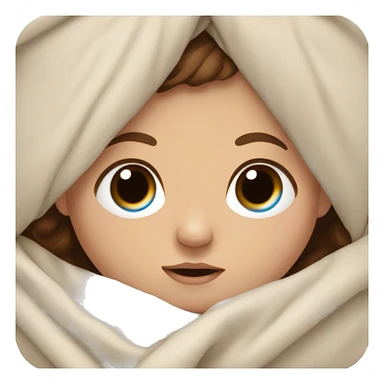 Twin newborn boys brown hair blue eyes wrapped in a blanket  sticker