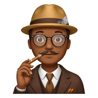bold guy in glasses and cigar sticker
