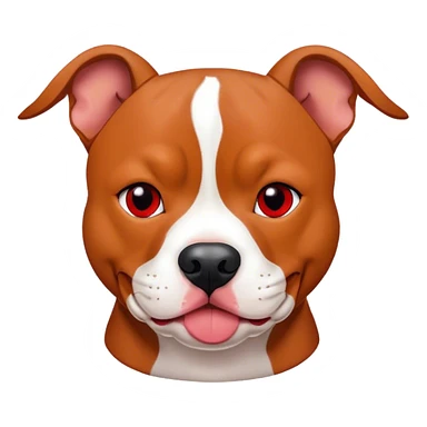 Red nose pitbull small sticker