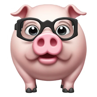 Fat pig wearing a snorkel  sticker