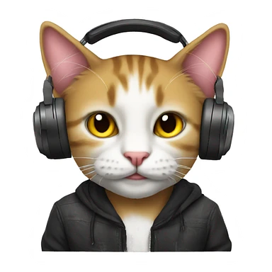 dj cat sticker