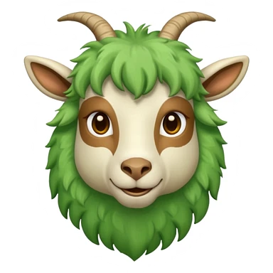 Green goat sticker