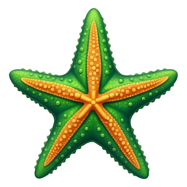 Green starfish sticker
