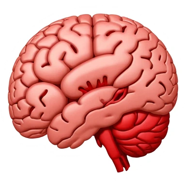 brain with red vessel ischemic sticker