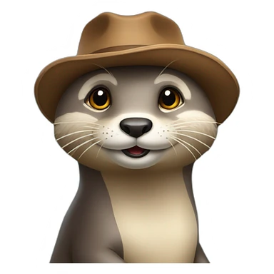 Loutre sur cheval sticker