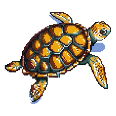 cute hawksbill turtle, small and charming sticker