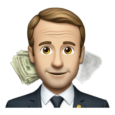 macron with money sticker