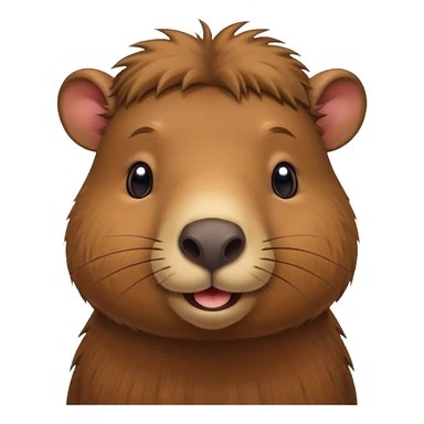 Painting cute capybara  sticker