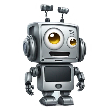 ROBOT with phone sticker