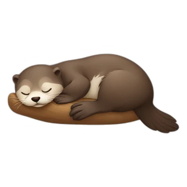 Otter sleep sticker