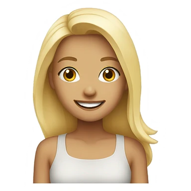 blonde girl smiling in city sticker