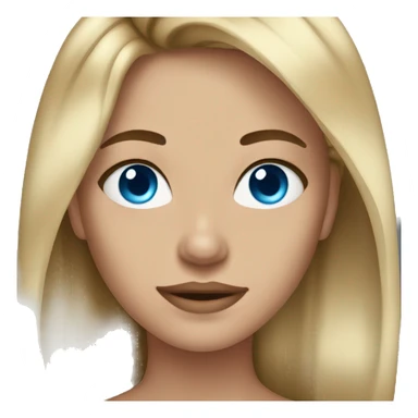 Girl blue eyes dirty blonde hair sticker