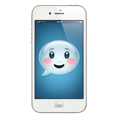 an iphone where we can see bubble speech on the screen sticker