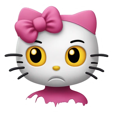scary hello kitty  sticker