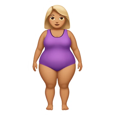 A plus sized woman, full body sticker