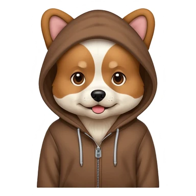 Dog with a hoodie sticker