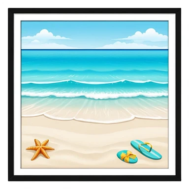 playa sin marco sticker