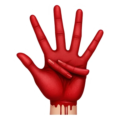 blood gang sign sticker