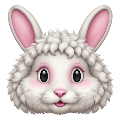 curly rabbit sticker